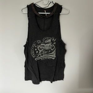 Free People Rocker Embellished Top